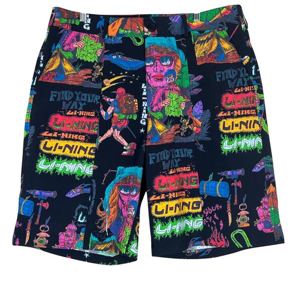 Li-Ning x Chinatown Market Shooting Stars Tech Shorts Mens XL Graphic Streetwear - Picture 1 of 6